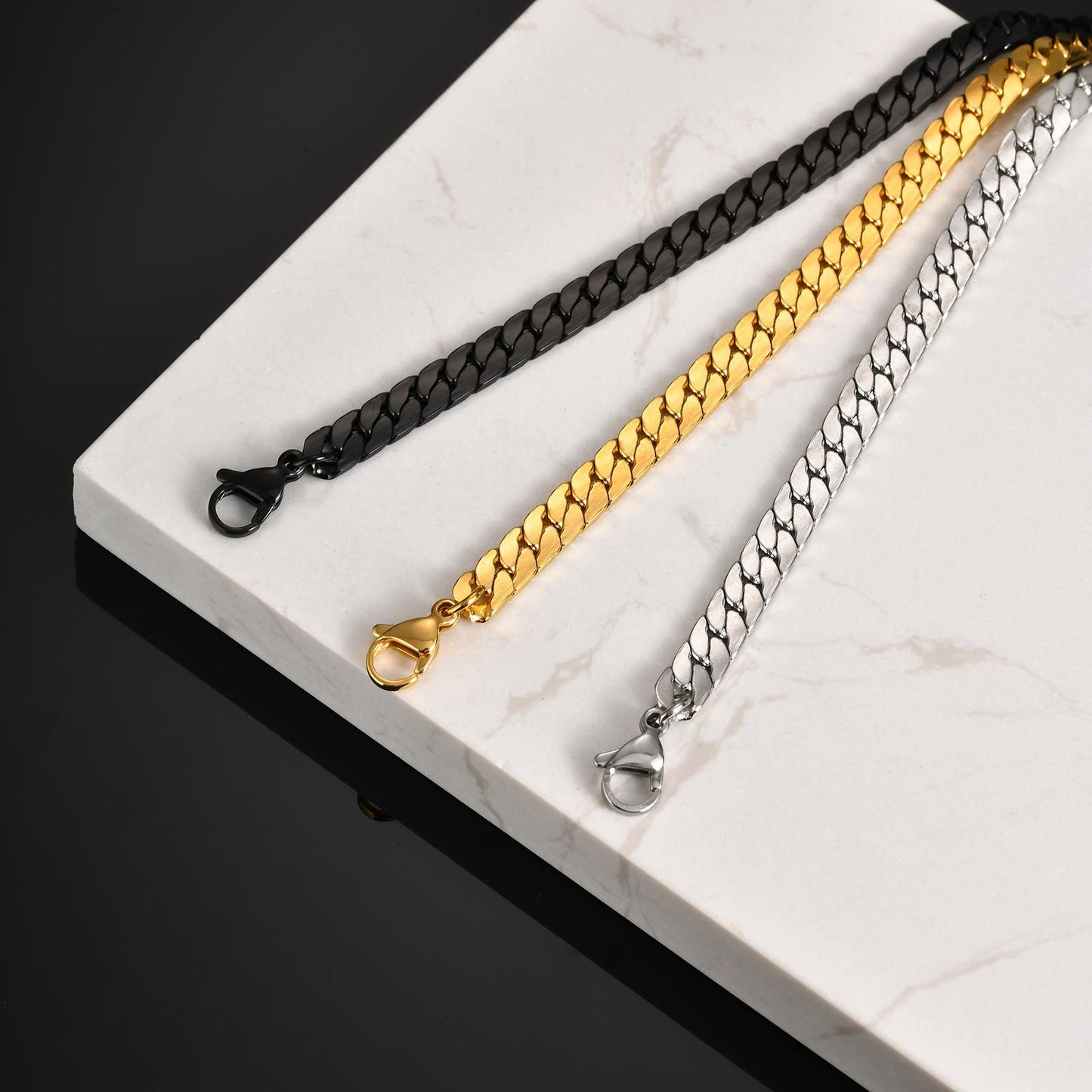 Planderful Men NK Chain Stainless Steel Bracelet Durable