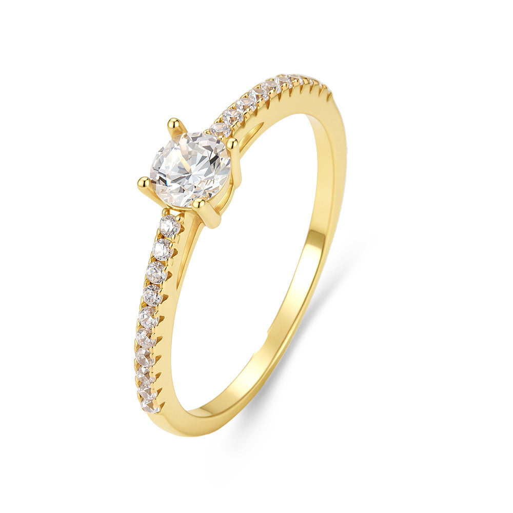 S925 Sterling Silver Zircon Ring Sense Ring