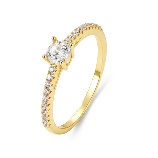 S925 Sterling Silver Zircon Ring Sense Ring