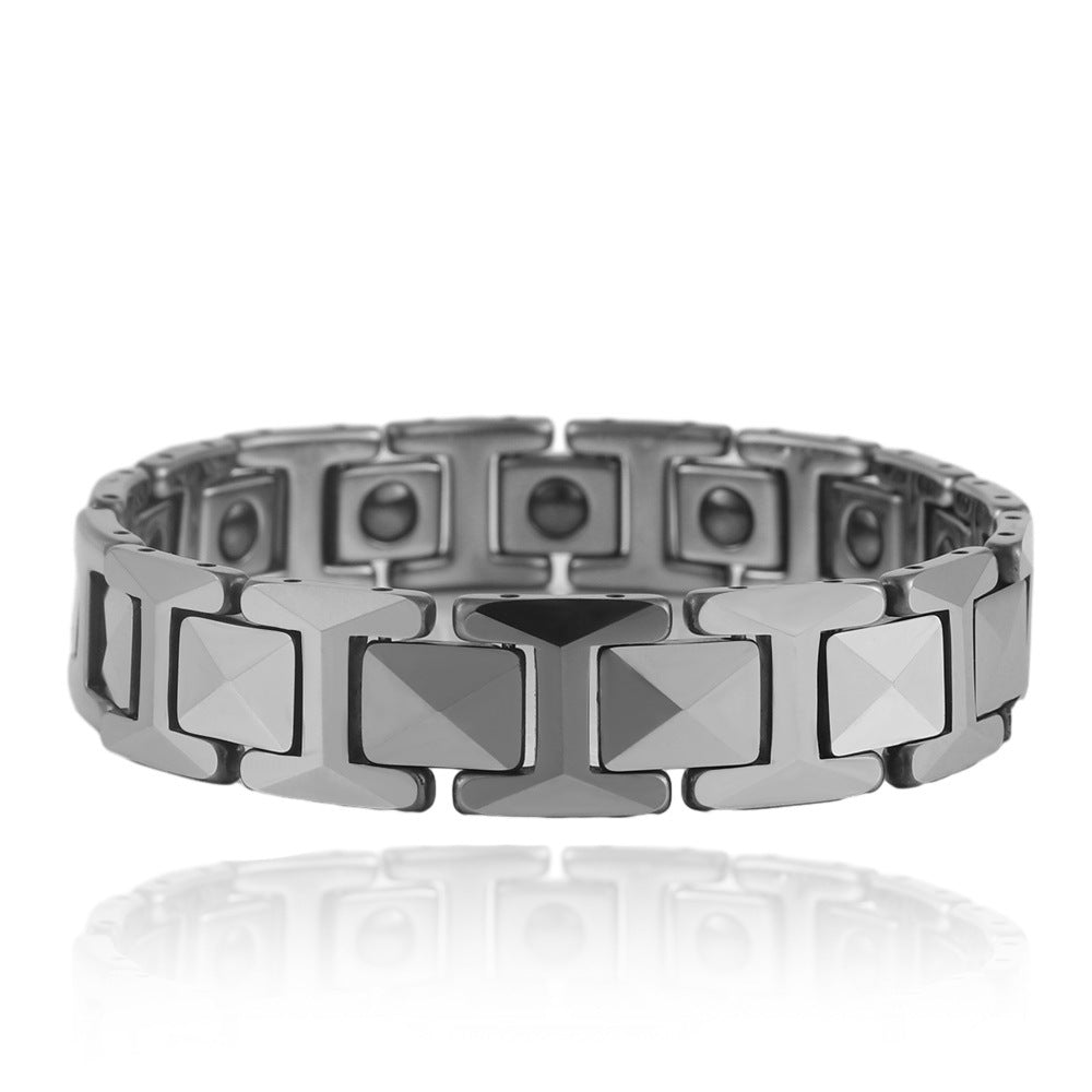 Unisex Tungsten Steel Punk Bracelet in Personalized Titanium Design