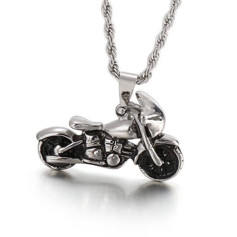 Trendy Hip-Hop Skull Animal Titanium Steel Men's Pendant