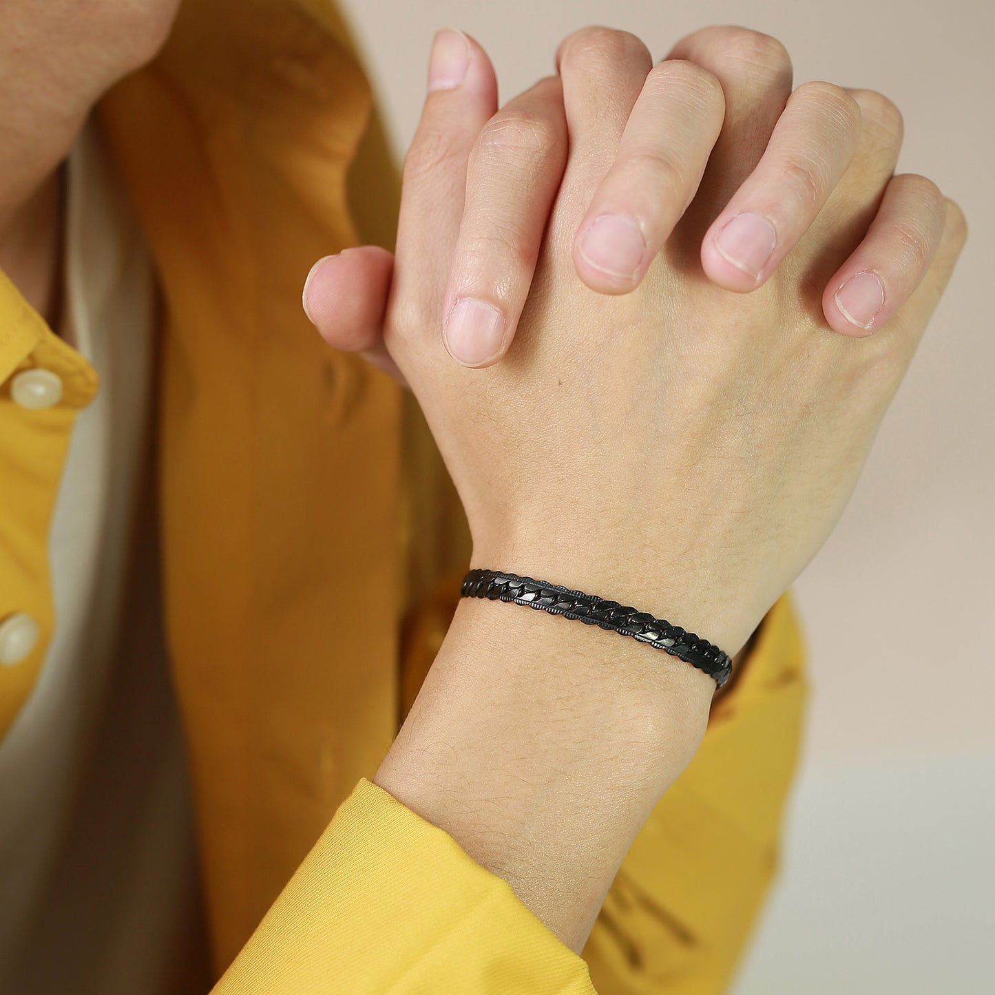 Stainless Steel NK Chain Bracelet Gold Men's 6mm Jewelry