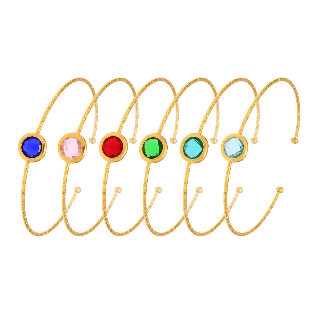 Planderful Round Cut Czech Glass Bracelet Fine Luxury Women