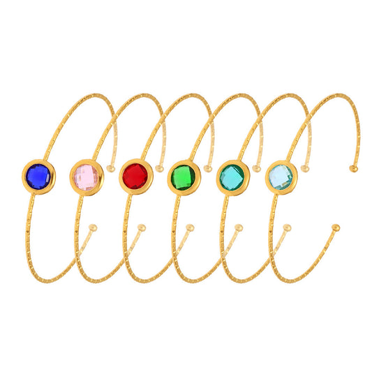 Planderful Round Cut Czech Glass Bracelet Fine Luxury Women