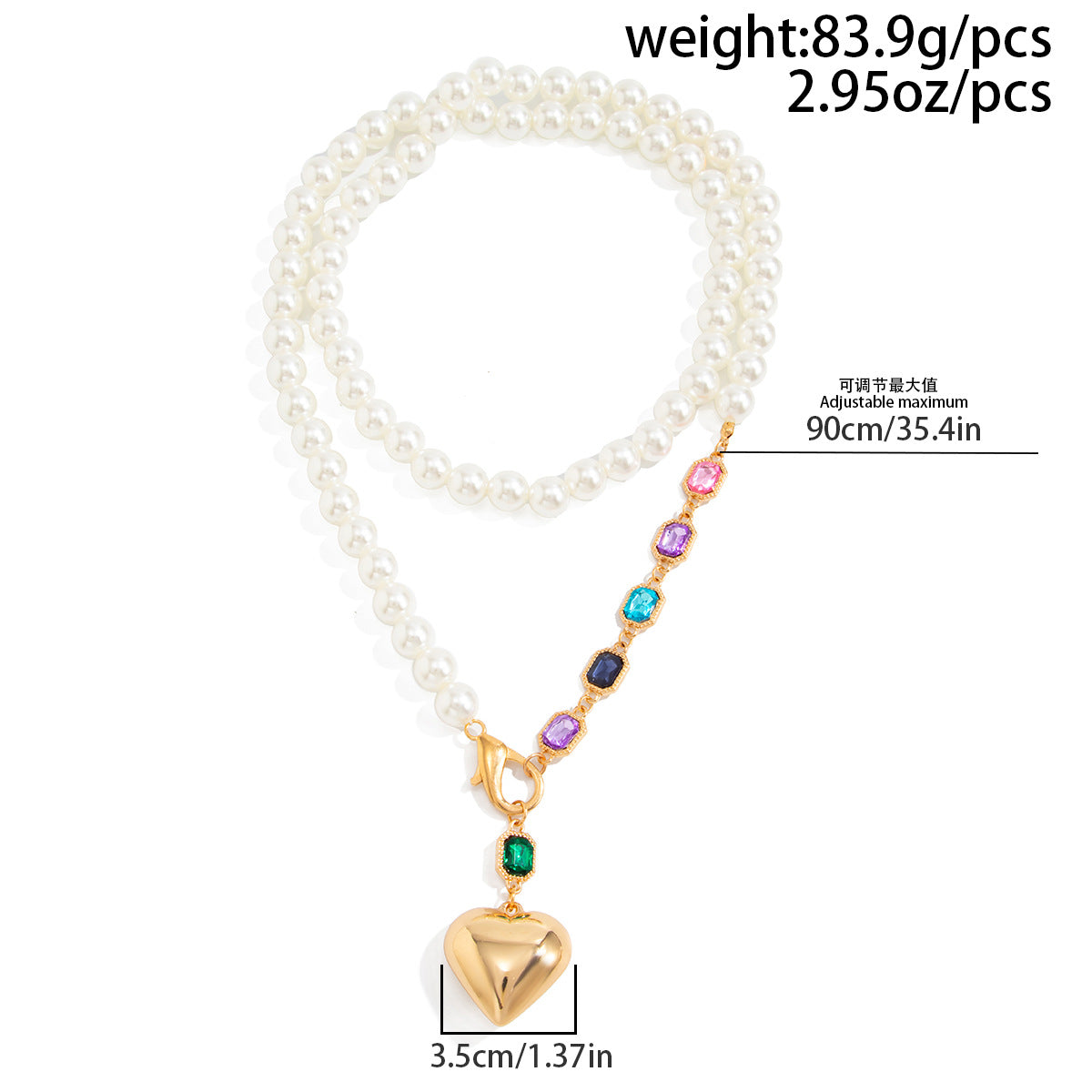 French Court Pearl Gemstone-Style Necklace