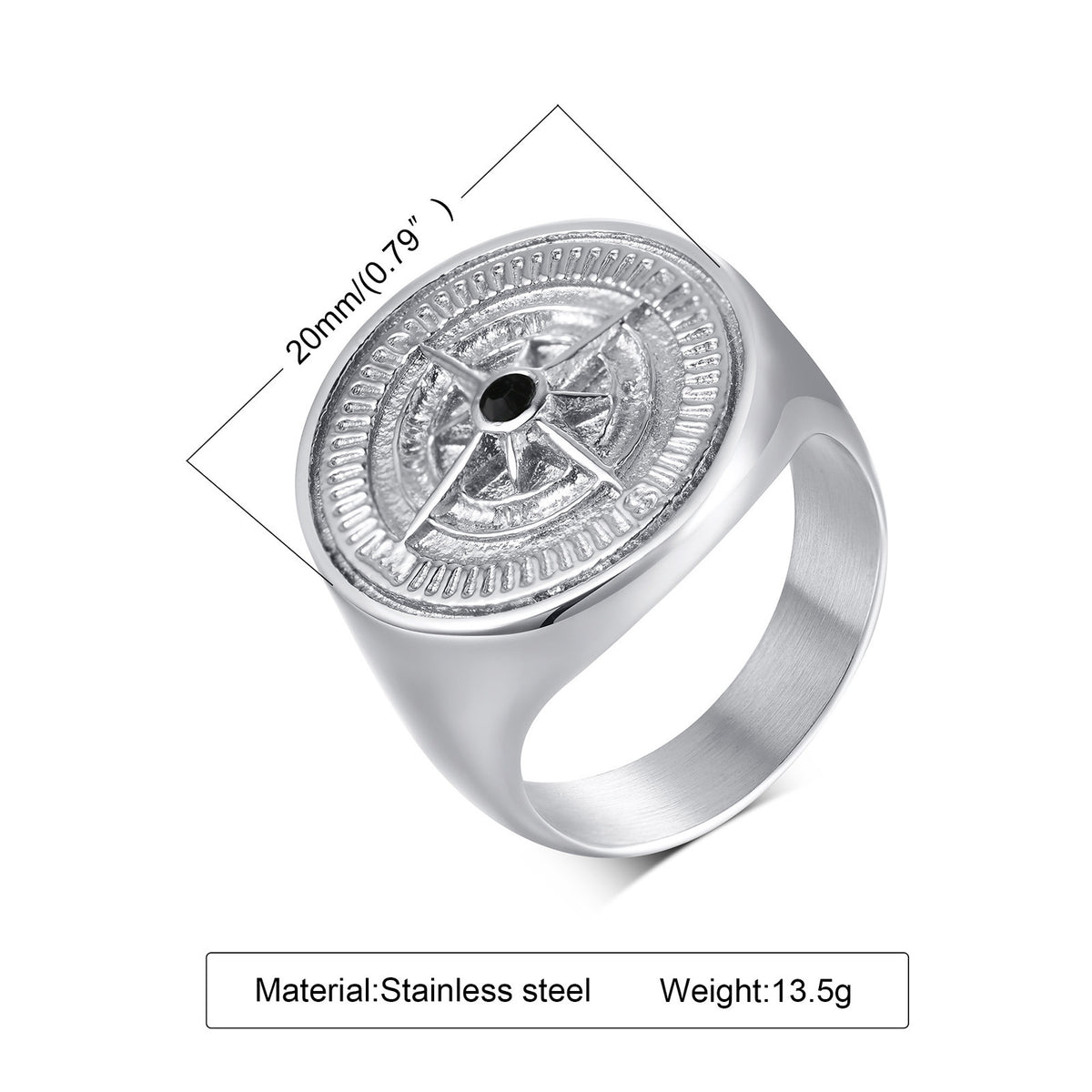 Stainless Steel Casting Ring – Compass Hot-Selling Man