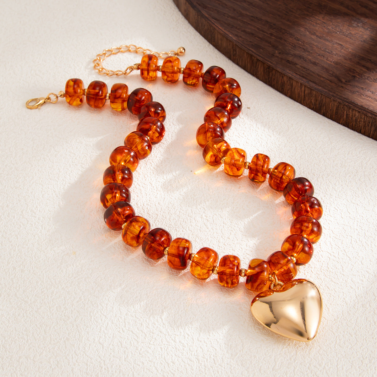Candy-Color Heart Beaded Necklace