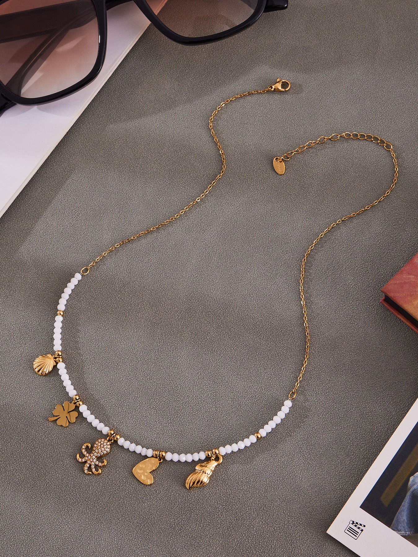 Planderful Ocean Octopus Pendant Necklace Zirconium Women