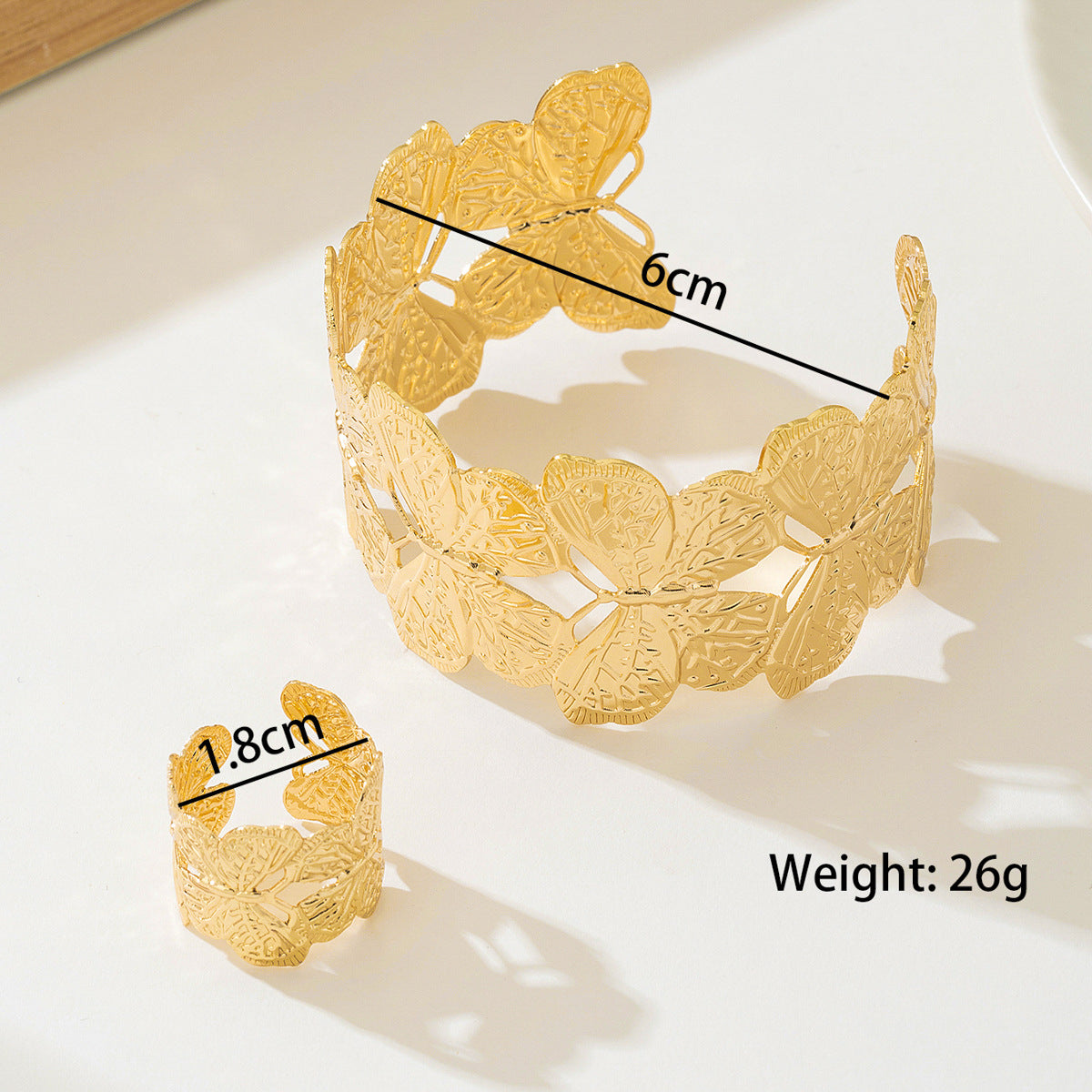 Planderful Vienna Verve Jewelry Set – Fashionable Adjustable Butterfly Design