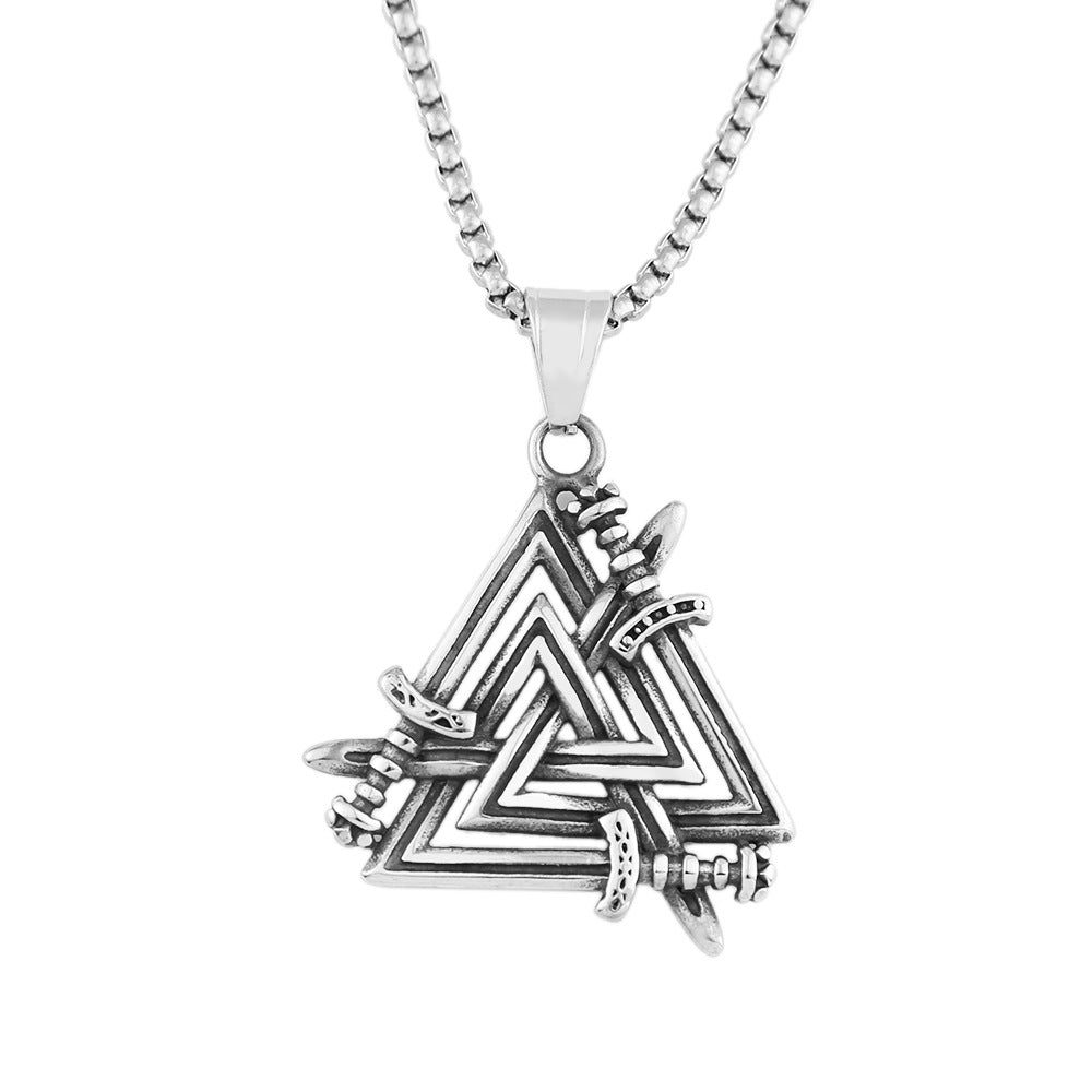 Foreign Trade New European Titanium Steel Pendant Necklace