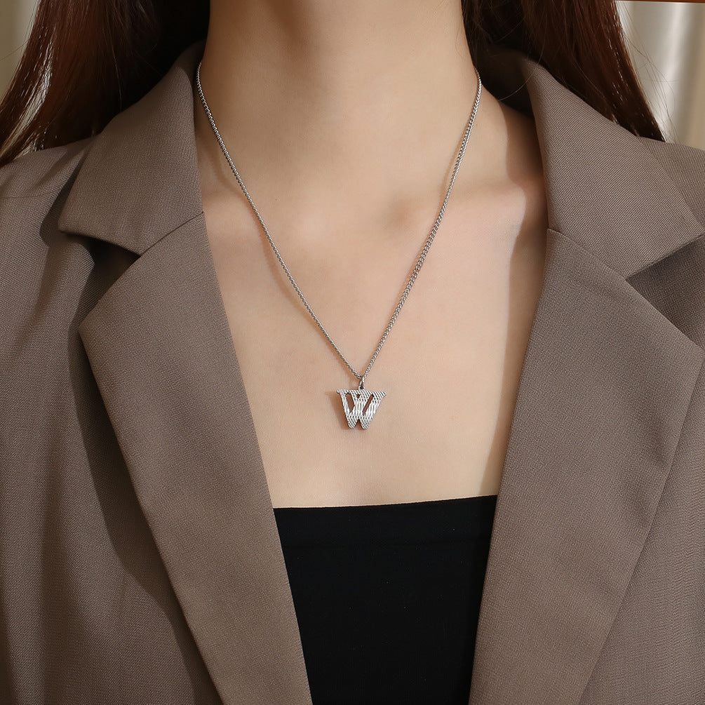 Planderful Everyday Genie Gold Plated Letter Surname Pendant For Couples Unisex Premium Magazine Style Jewelry