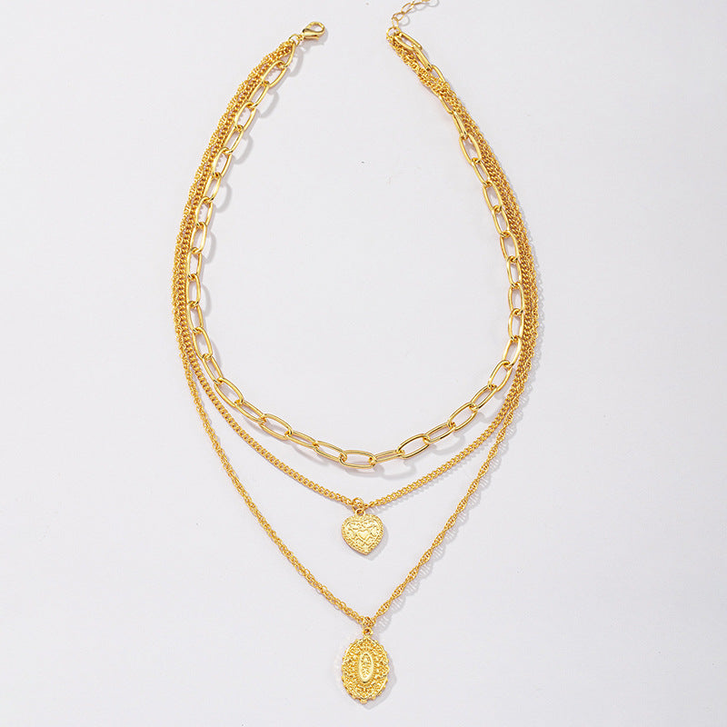 Trendy Three-Layer Love Necklace - Stylish Cross-Border Fashion Accessory