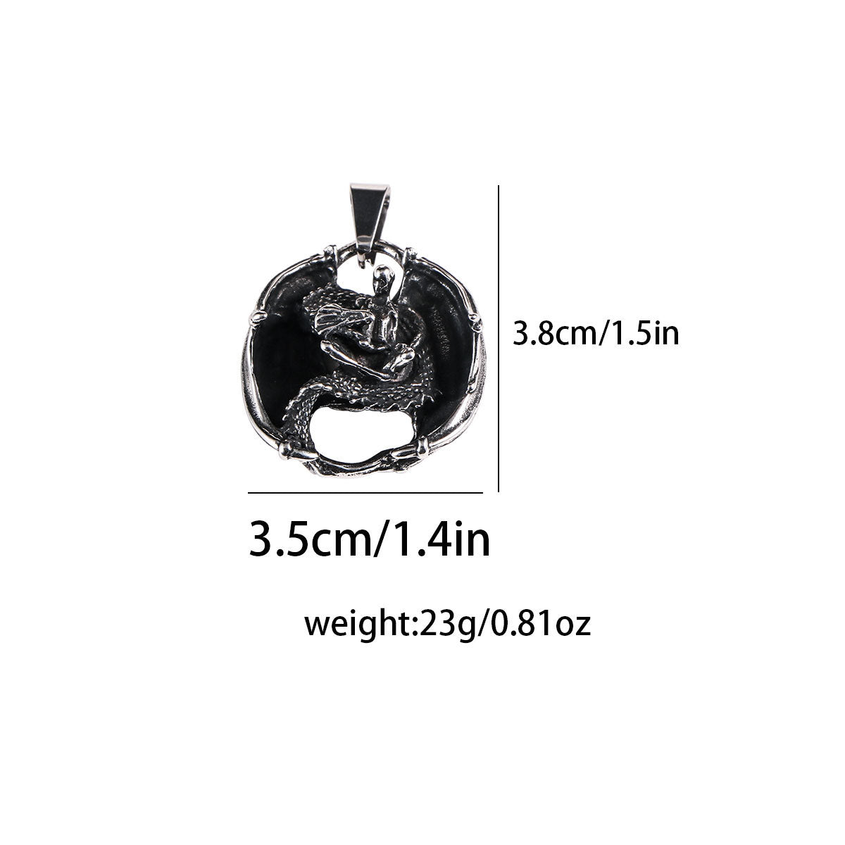 Design Dragon Mother Game Muse Like Necklace Men's Stainless Steel Pendant