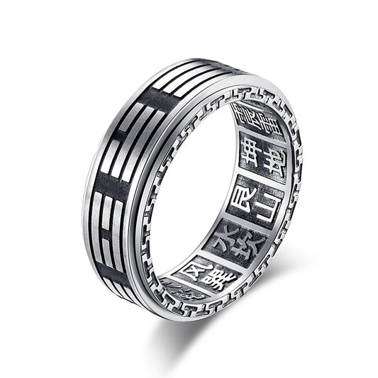 Planderful Rotating Meditation Ring For Anxiety Relief Titanium Steel Mindfulness Jewelry For Busy Professionals