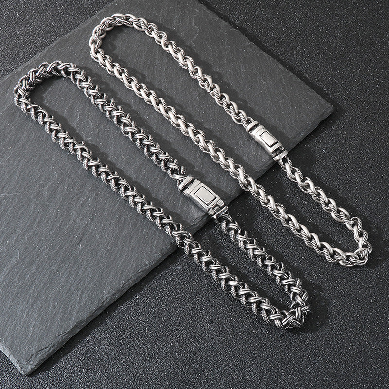 Planderful Personalized Mens Titanium Necklace Keel Chain