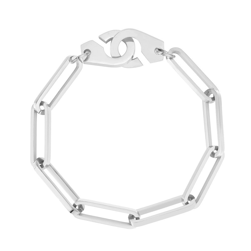 Planderful Titanium Steel Unisex Handcuff Bracelet For Men And Women Durable Minimalist Accessory