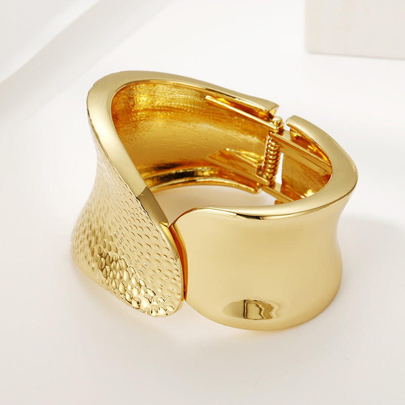 Golden Glamour Statement Bracelet - Vienna Verve Collection