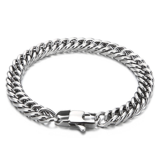 Niche Design – Men's Dancing – Neutral Titanium Steel Cuban Chain Bracelet