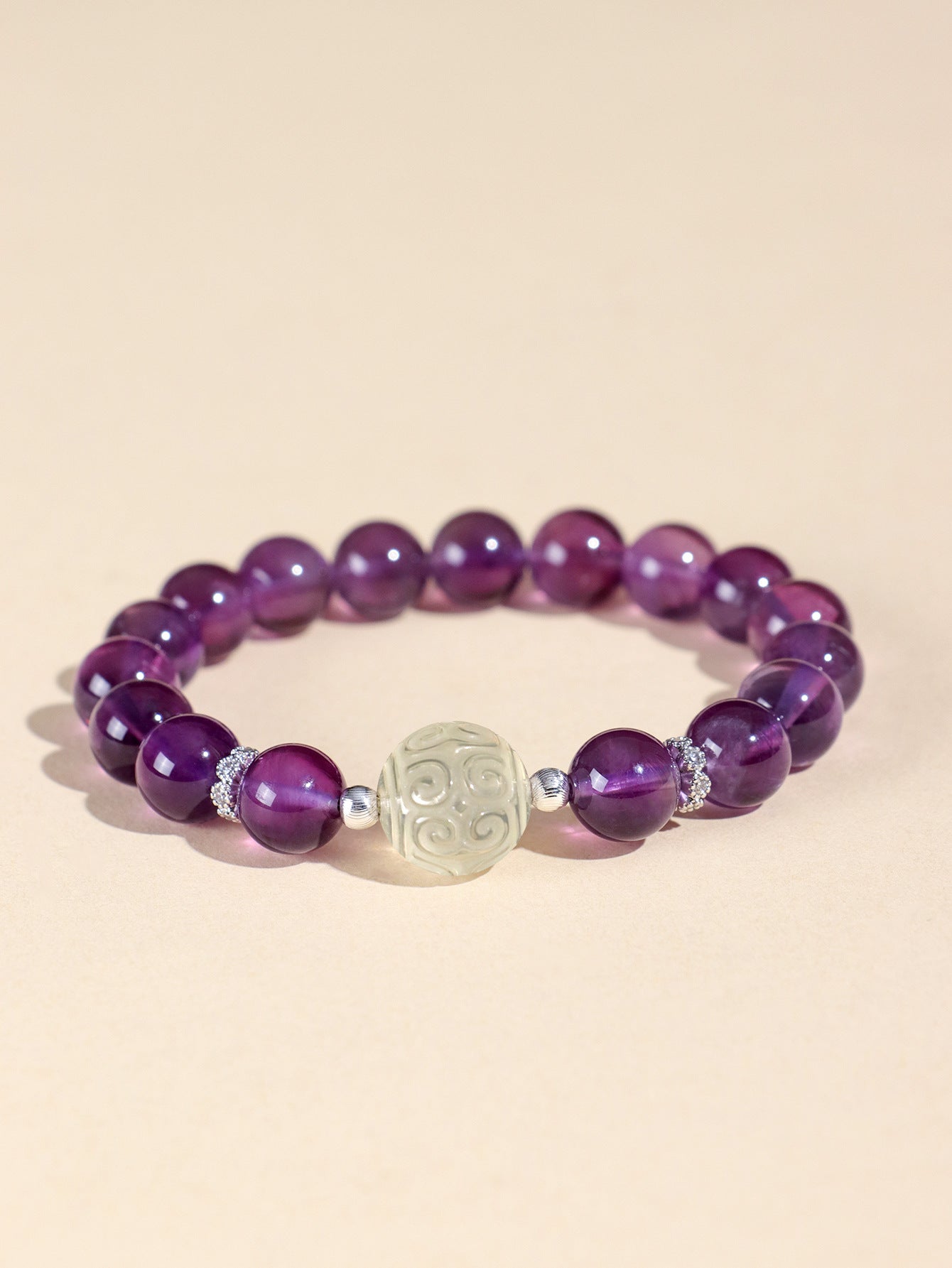 Planderful Fortune's Favor Bracelet – Natural Amethyst Beaded Design