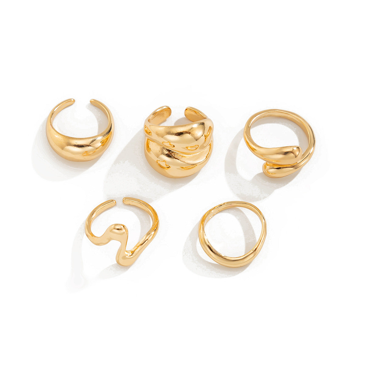 Planderful Vienna Verve Ring Set – Exaggerated Baroque Design