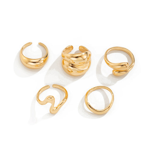 Planderful Vienna Verve Ring Set – Exaggerated Baroque Design