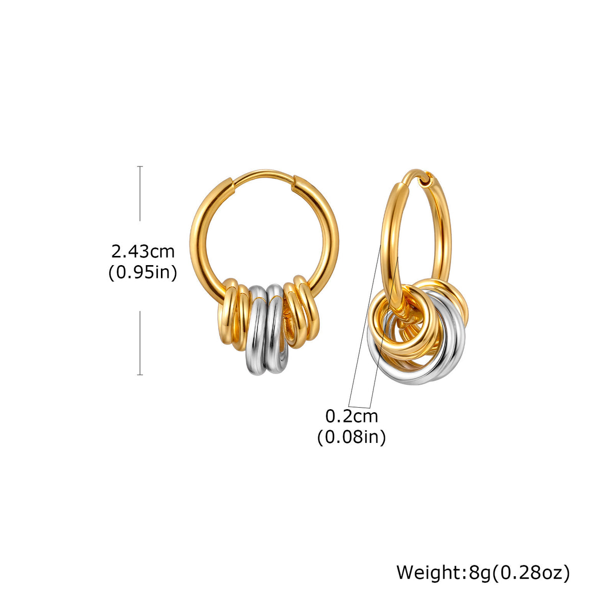 Modern Stainless Steel Earrings