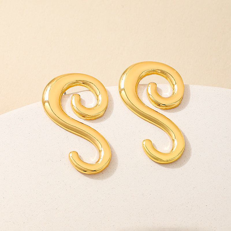 Planderful Vienna Verve Earrings – Creative Spiral Design for Versatile Daily Wear