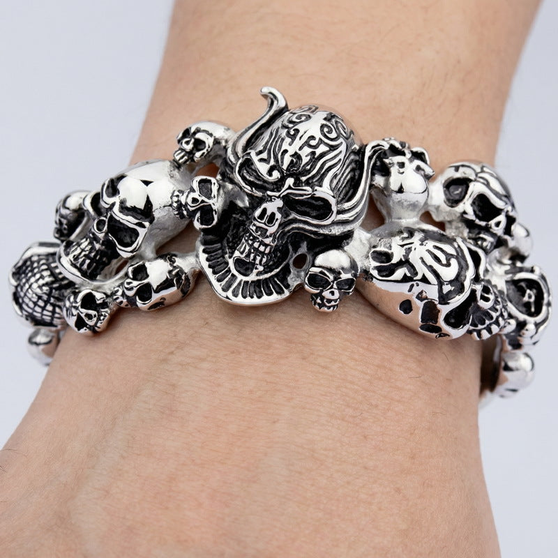 Skull Titanium Steel Men's Bracelet