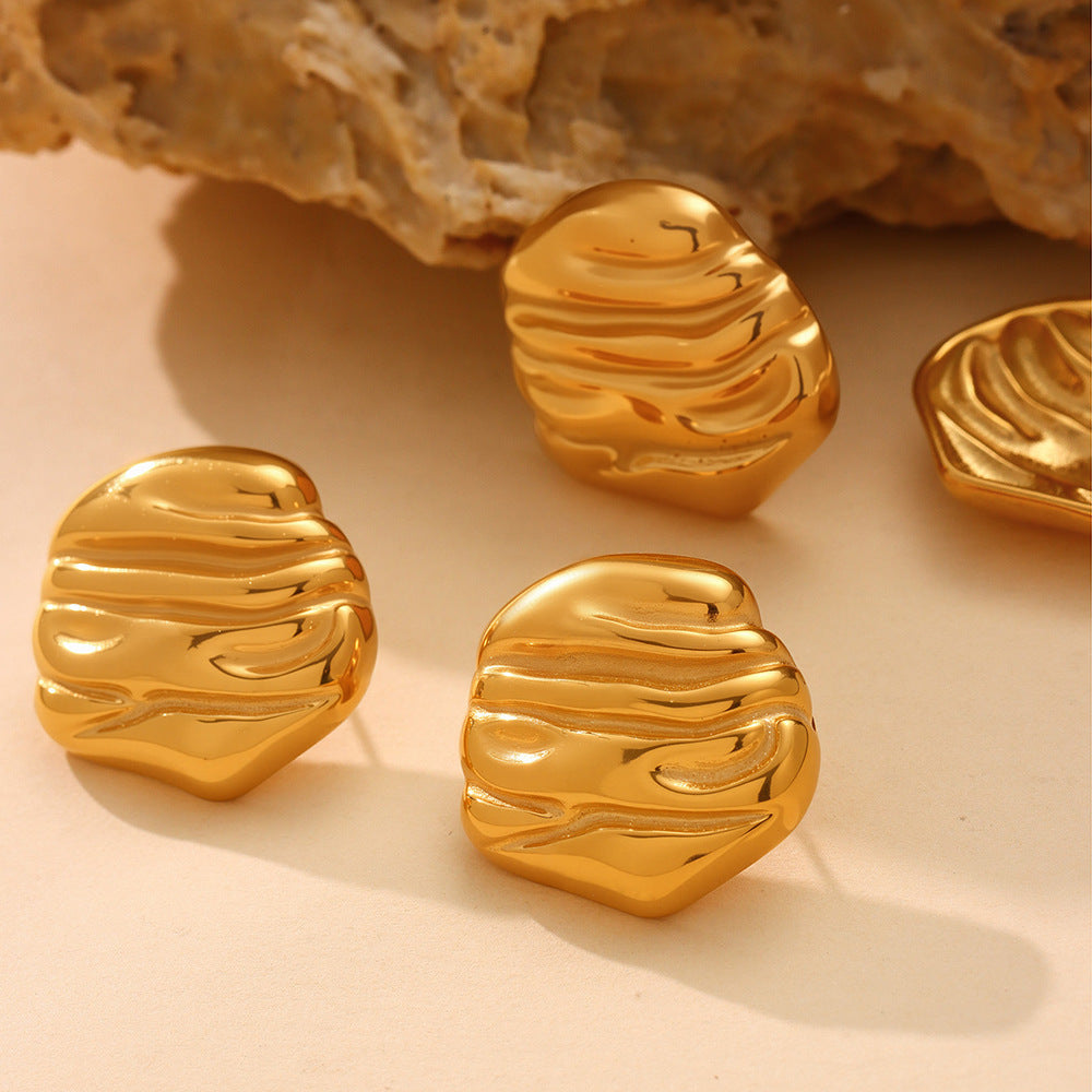 Planderful Gold Stud Earrings For Women Personalized Chic