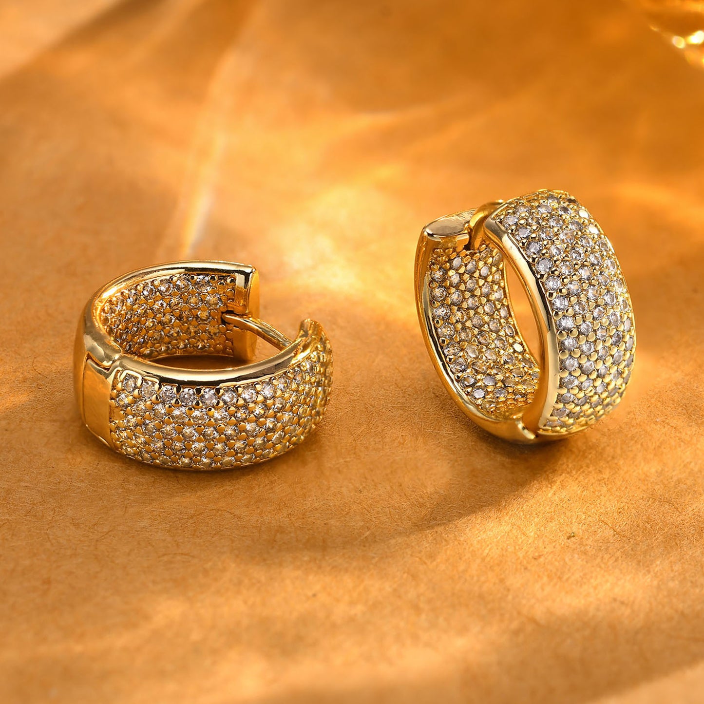 Earrings Gypsy Zircon C Gold Women's Fashion Accessories