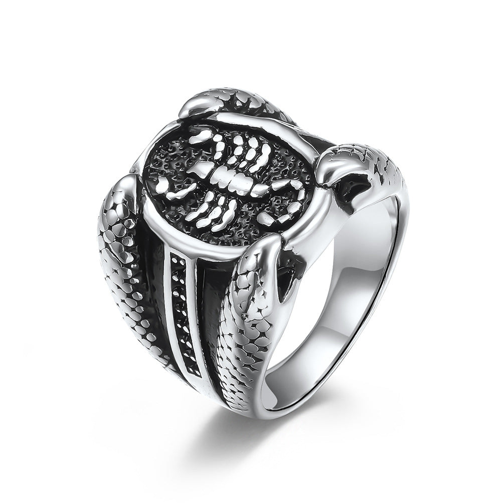 Retro Style Stainless Steel Scorpion Ring for Men