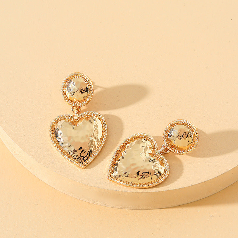 Heartfelt Metal Love Earrings - Vienna Verve Collection
