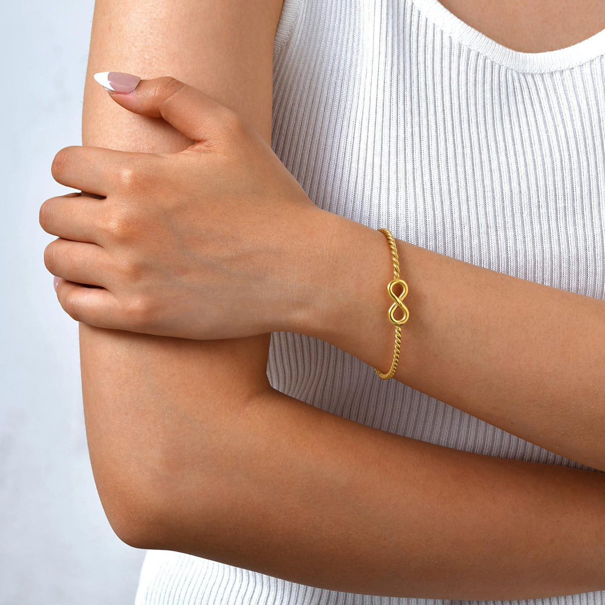 Braided Adjustable Gold-Plated Stainless Steel Bracelet Unisex