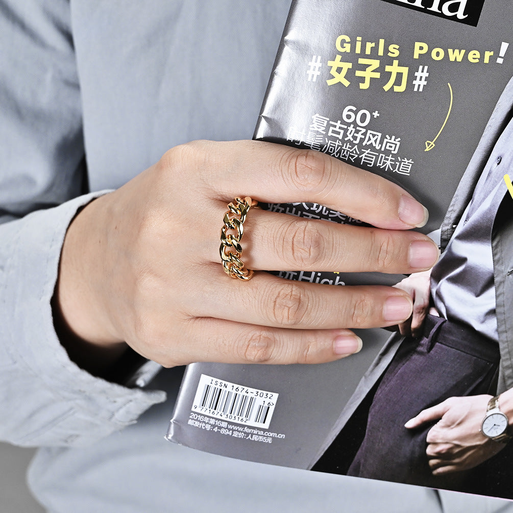European And American High-End Stainless Steel Chain Ring