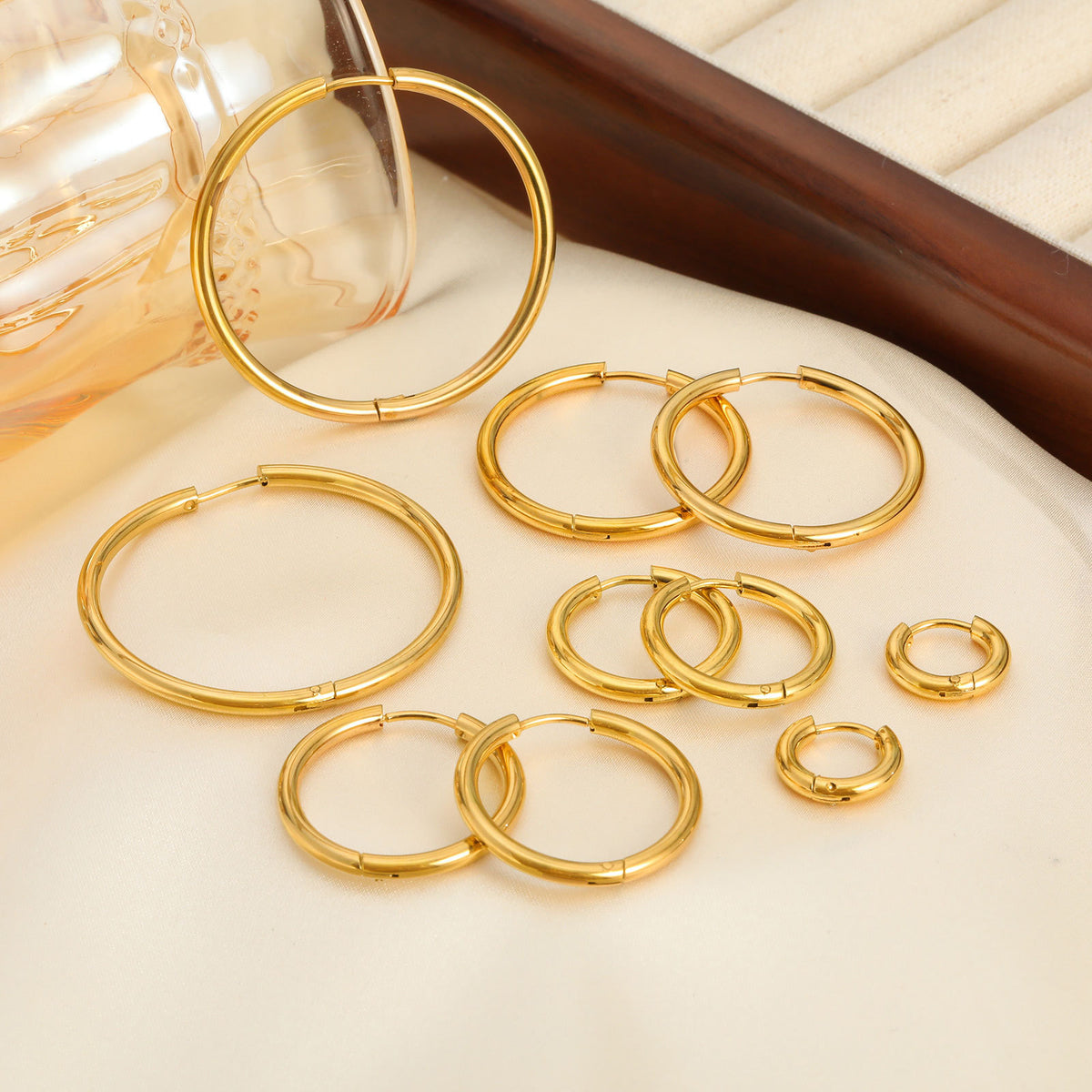 Modern Stainless Steel Earrings — Gold / Silver / Black