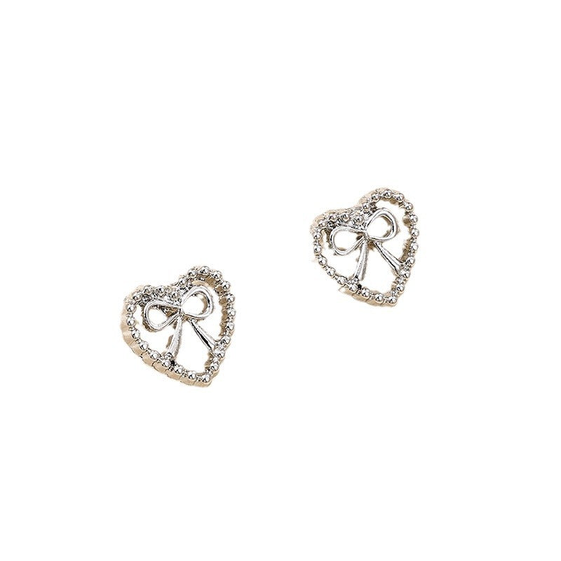 Chic Hollow Love Bow Earrings - Vienna Verve Collection