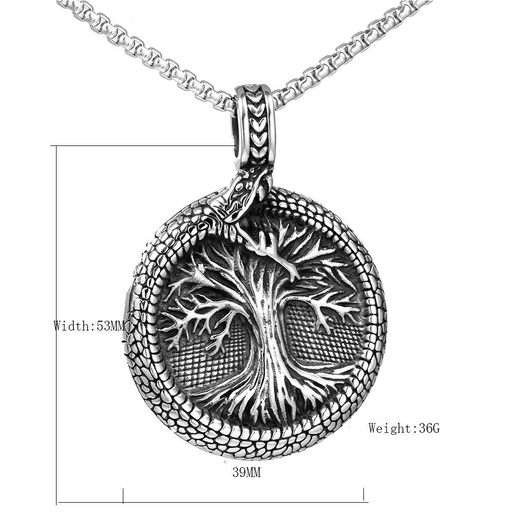 1. Planderful Tree Of Life Necklace Stainless Steel Personalized Long Chain Gift For Women