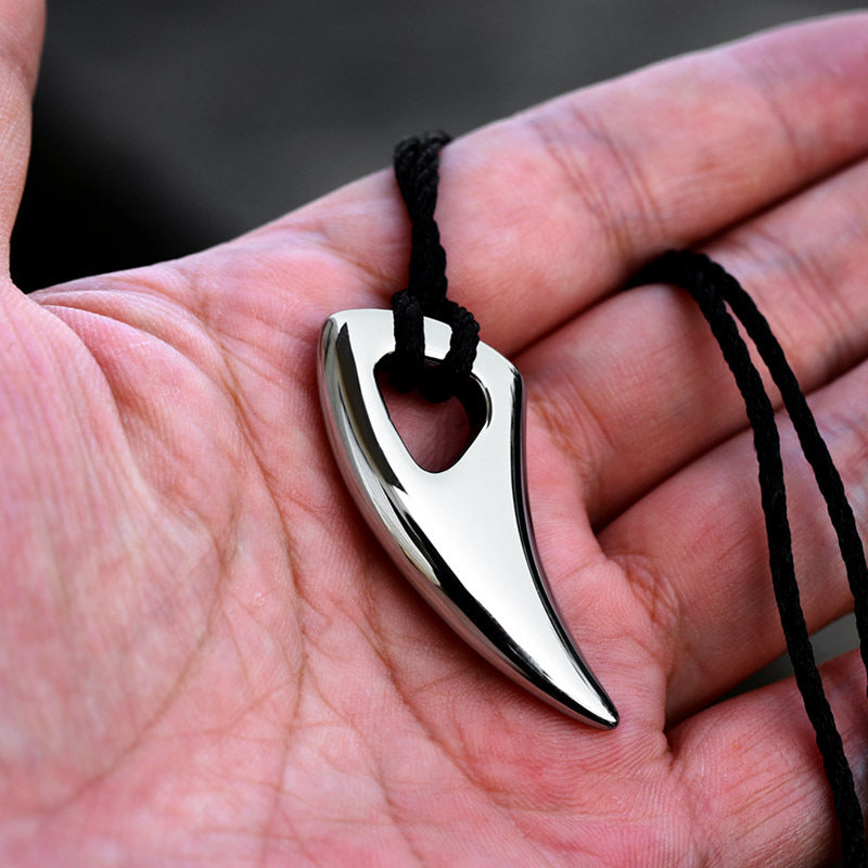 Personalized Titanium Steel Wolf Tooth Pendant for Men - Ethnic Style Jewelry Wholesale