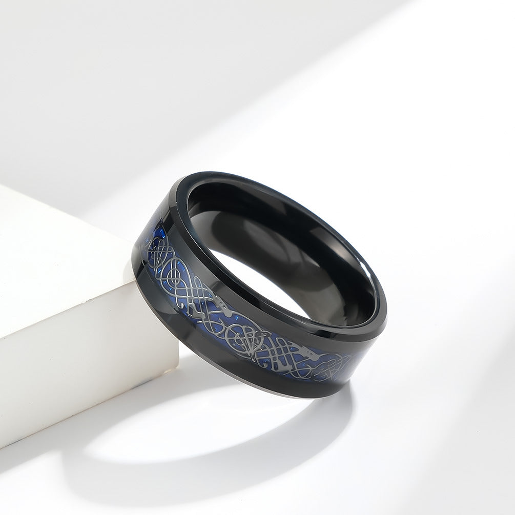 European And American Style Tungsten Steel Dragon Ring