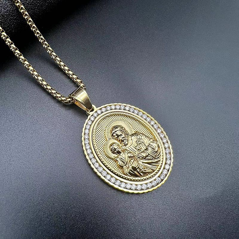 Zircon Necklace – Statement Religious Pendant