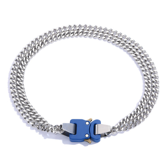 Planderful Jewelry Steel Thick Chain Lock Necklace For Bold Hip Hop Style And Everyday Luxe