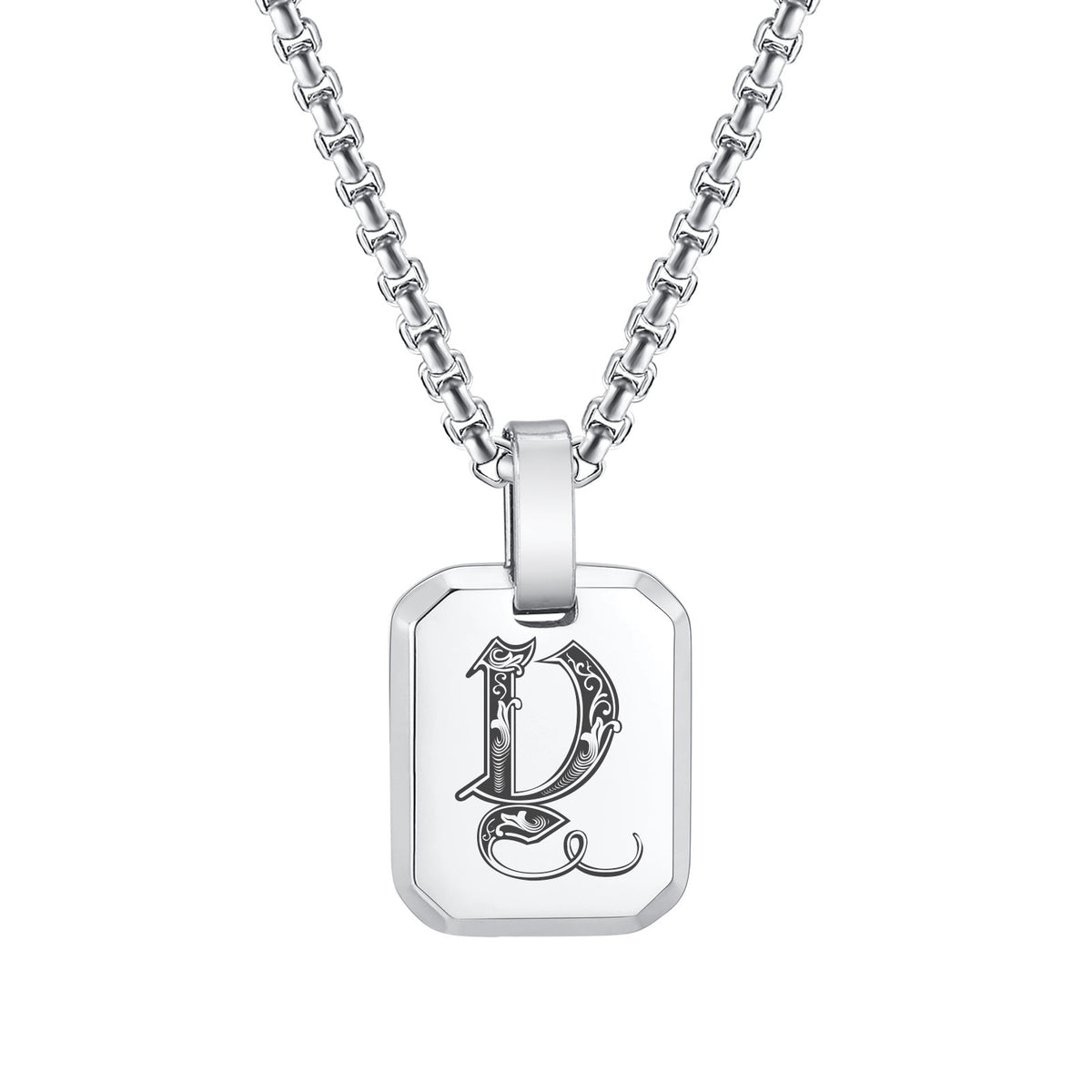Stainless Steel Initial Letter & Blank Pendants