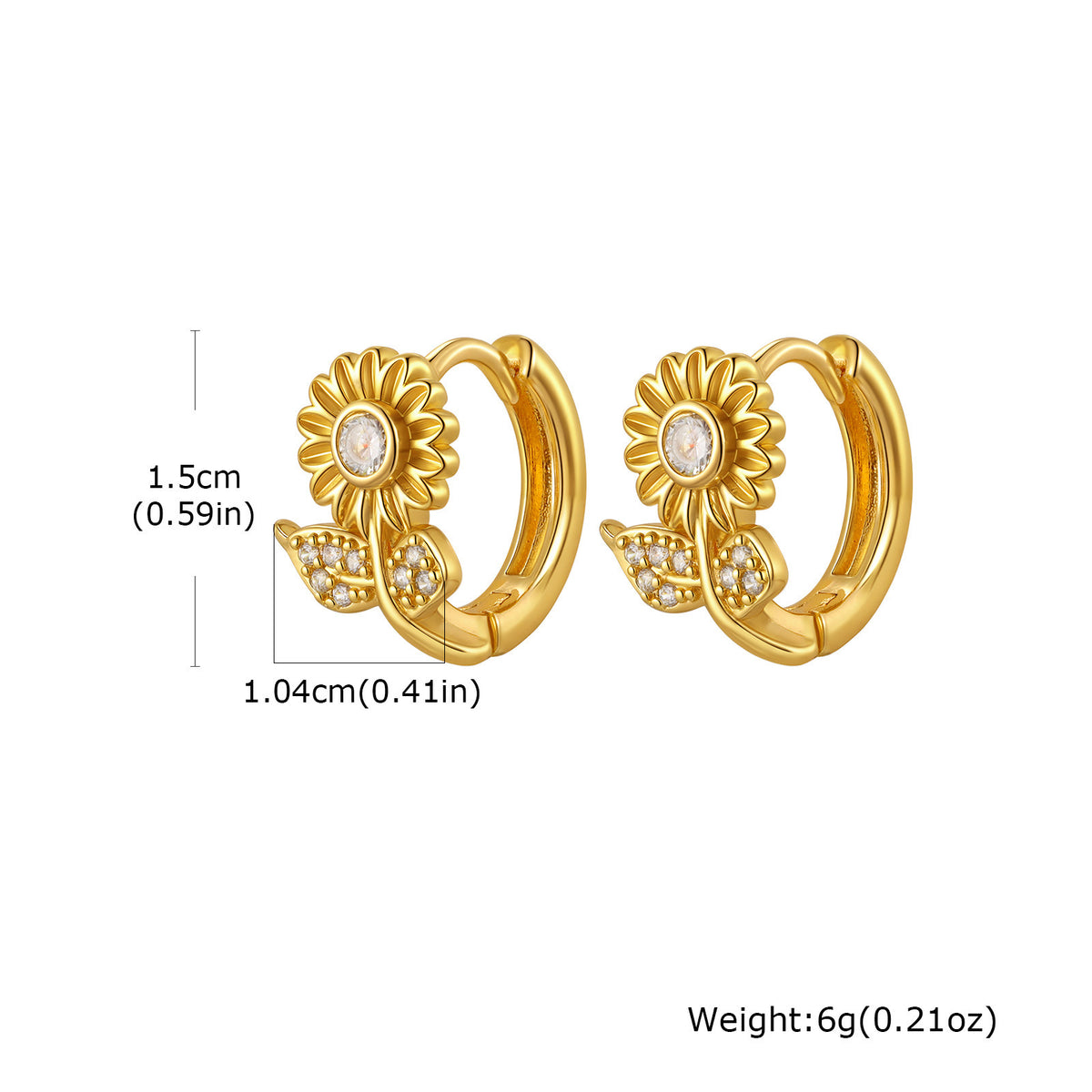 Zircon Floral Earrings