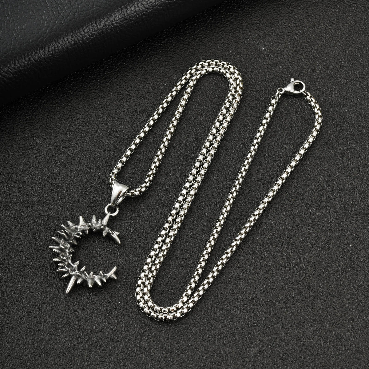Hip Hop Thorns C Stainless Steel Necklace for Men