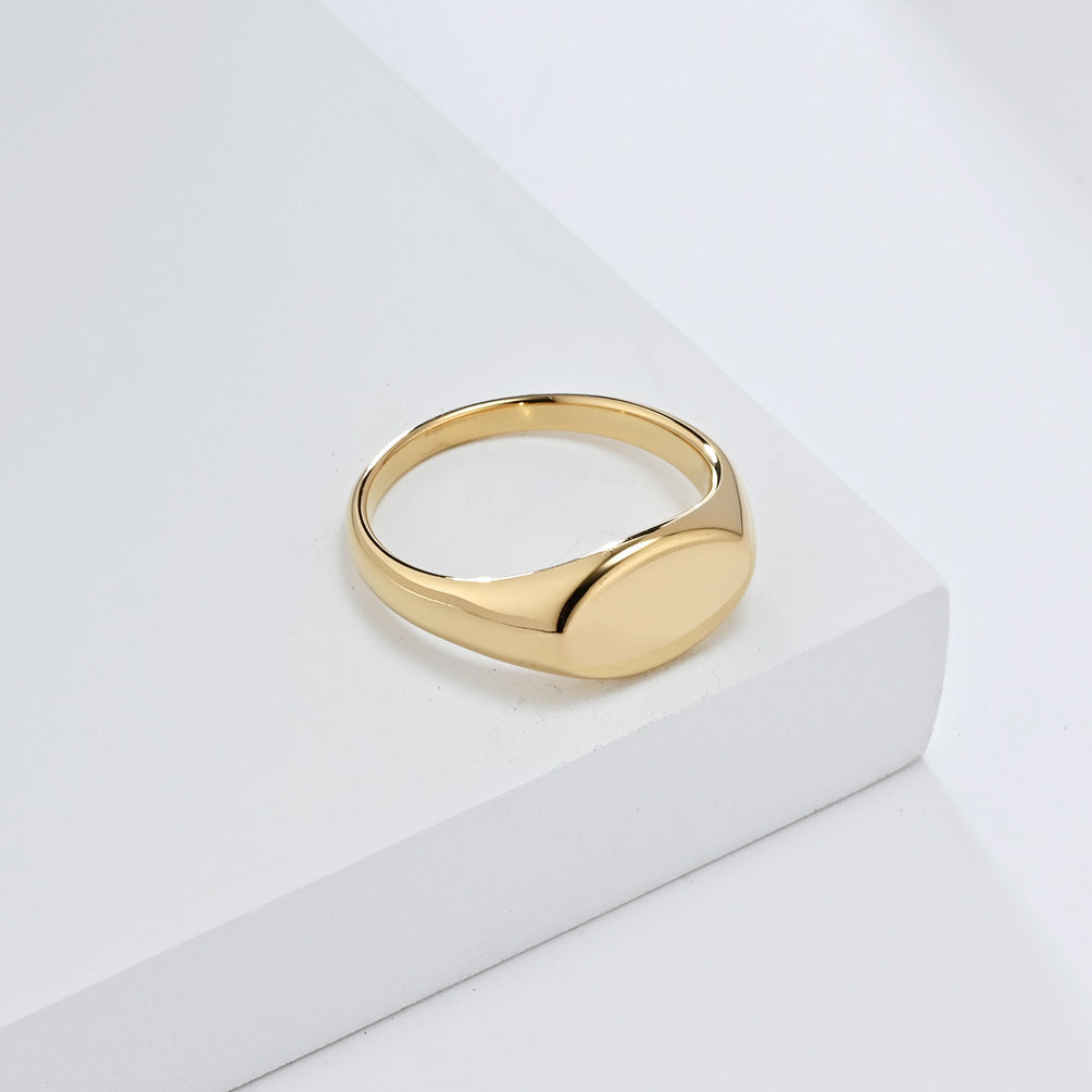 Simple High-End Glossy Titanium Steel Ring Fashion Jewelry