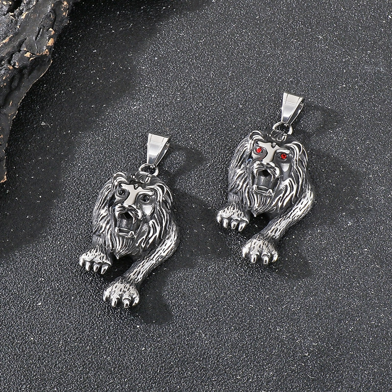 Planderful Forest Lion Pendant For Men Domineering Stainless