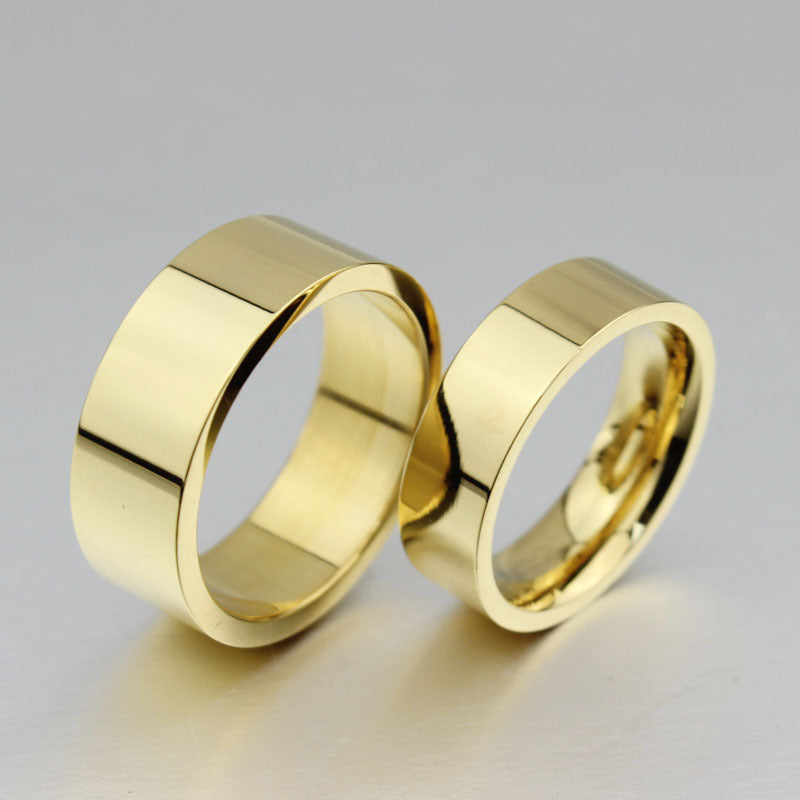 Titanium Steel Japan and Korea Simple Smooth Surface Ring