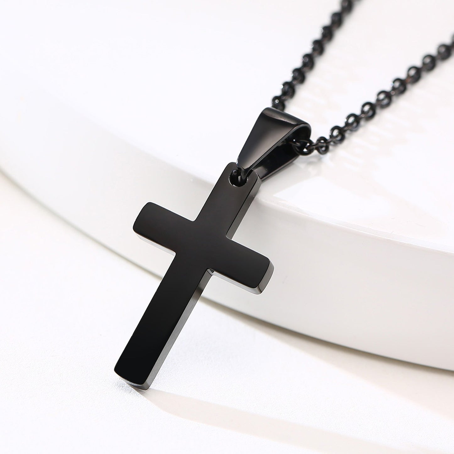 Planderful Stainless Steel Cross Necklace For Men Hip Hop