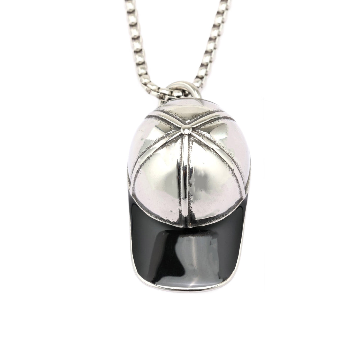Punk Baseball Stainless Steel Men's Pendant Necklace