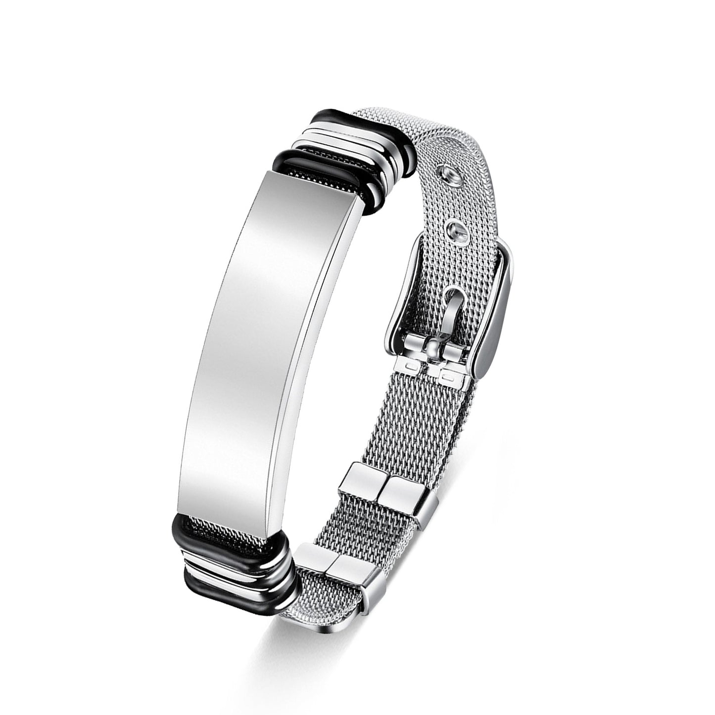 Planderful Premium Stainless Steel Mesh Bracelet Adjustable Unisex Gift For Men Women Teens